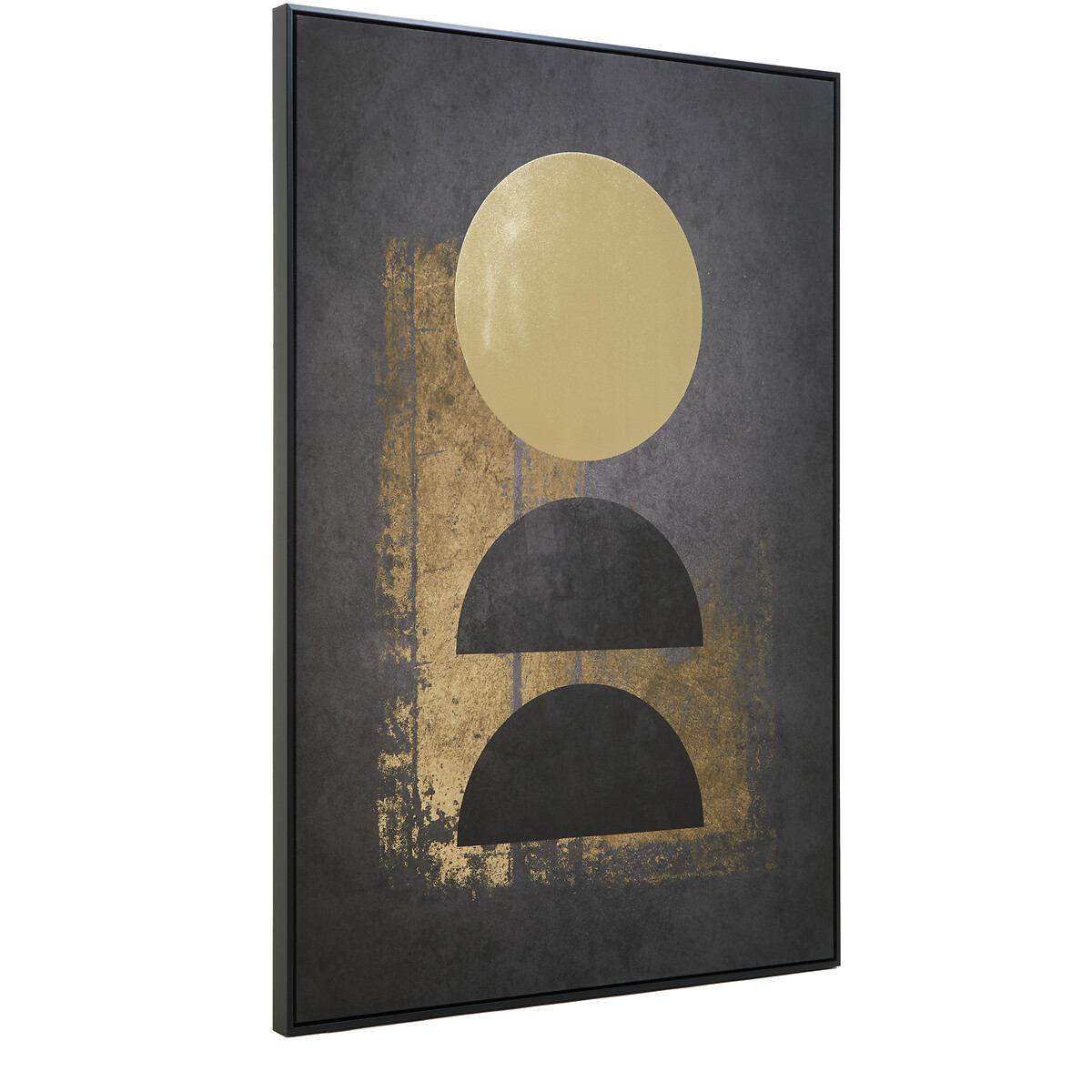 102.6cmx142.6cm Black and Gold Foil Abstract Canvas black, FIFTY FIVE SOUTH