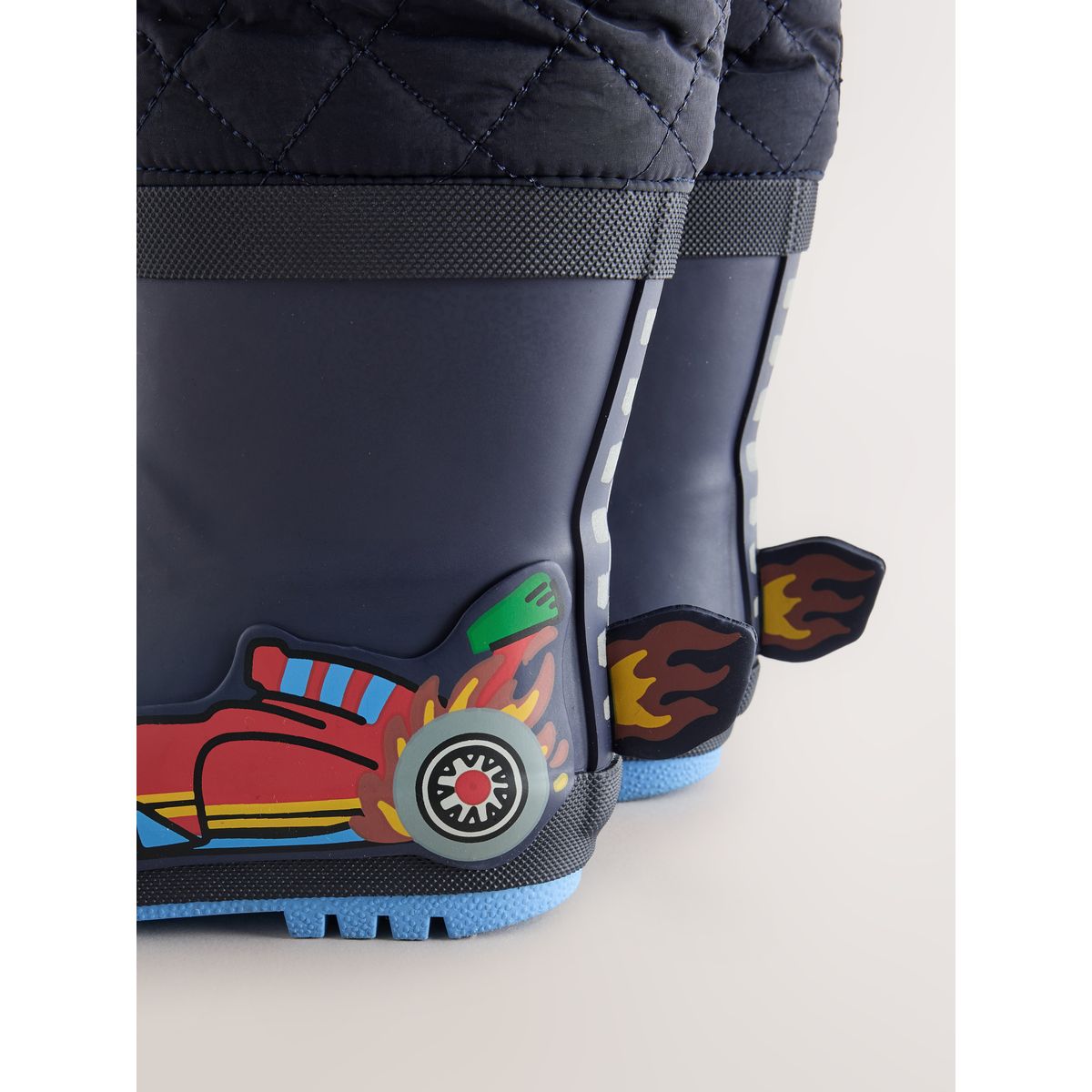 Bottes de pluie en caoutchouc à revers voiture de la marine, NEXT
