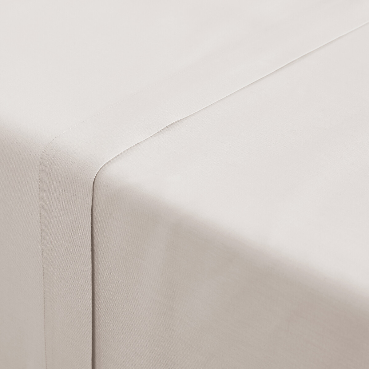 Drap plat uni en coton biologique, Scenario beige, LA REDOUTE INTERIEURS