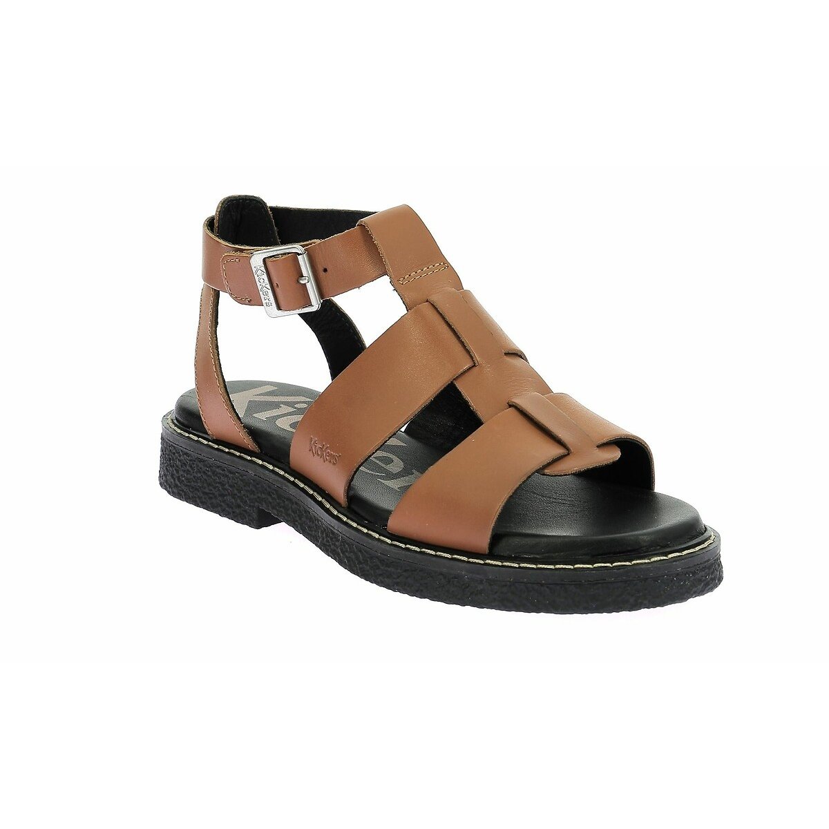 Sandali in pelle Kick Lila cammello, KICKERS