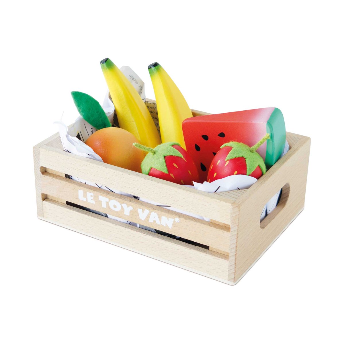 Panier de Fruits LE TOY VAN bois clair, rouge, jaune, vert, PETIT JOUR