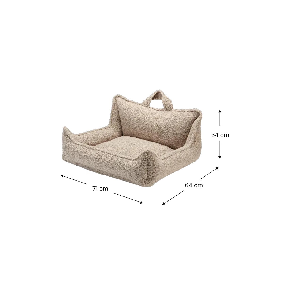 Fauteuil Club pour animaux M en Teddy biscuit, WIGIWAMA