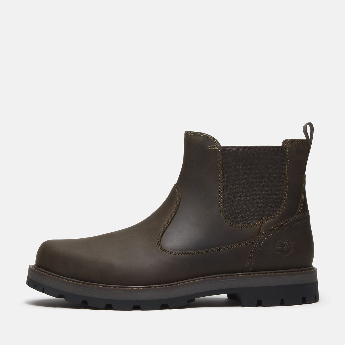 Stivaletti in pelle BRITTON ROAD MID CHELSEA kaki scuro, TIMBERLAND