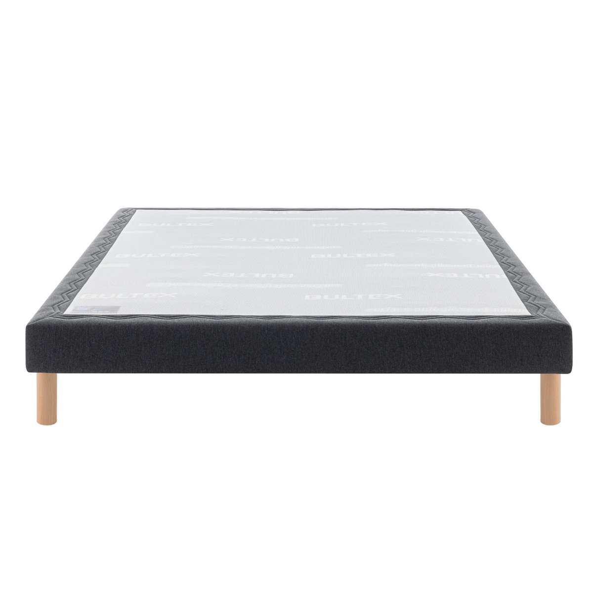 Sommier déco tapissier MEDIANO gris foncé, BULTEX
