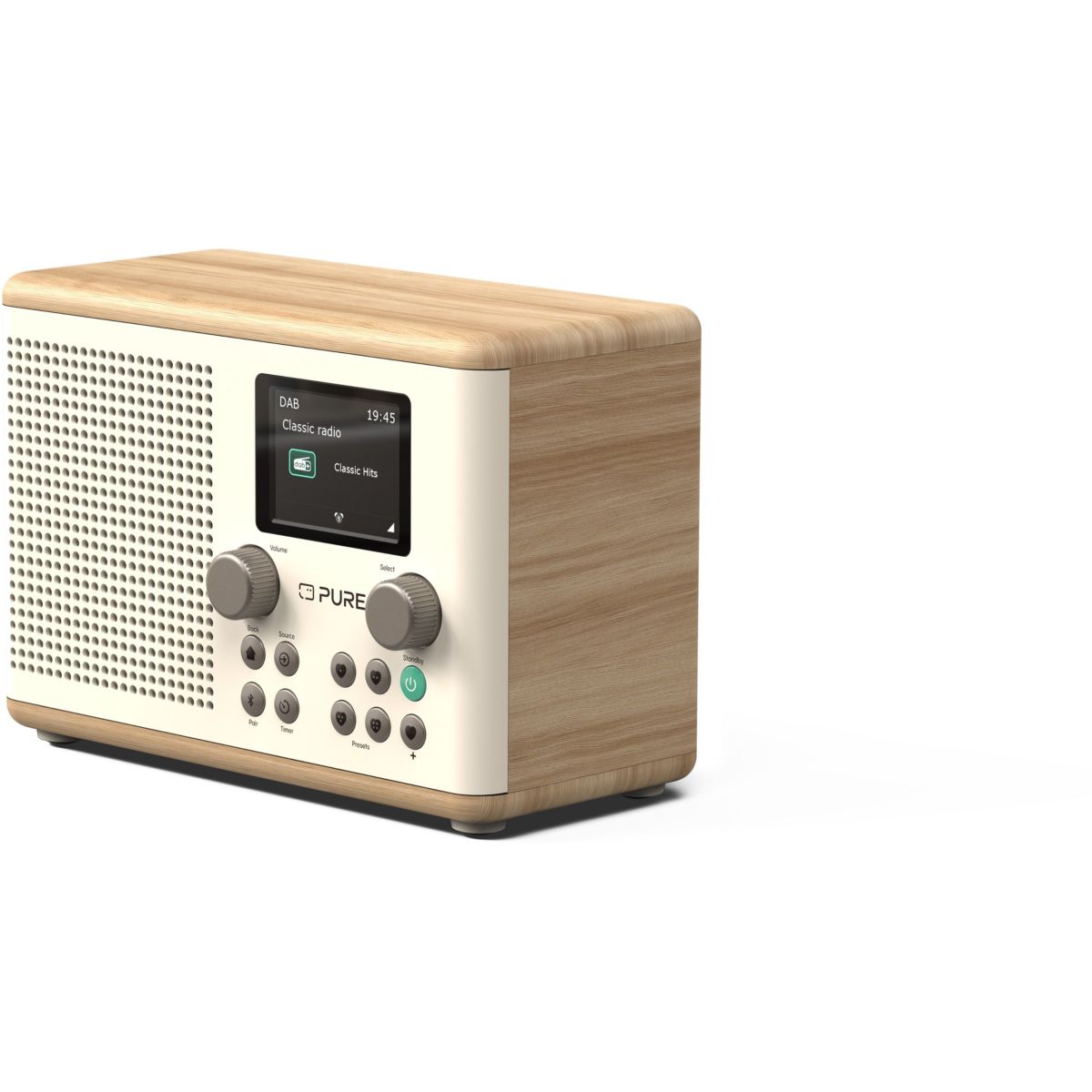 Radio DAB Classic H4 Cotton White coton blanc, PURE