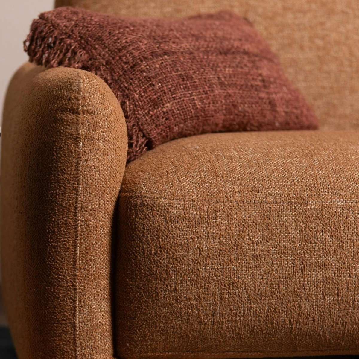 Fauteuil de salon couleur rouille MASSA brique, PIER IMPORT