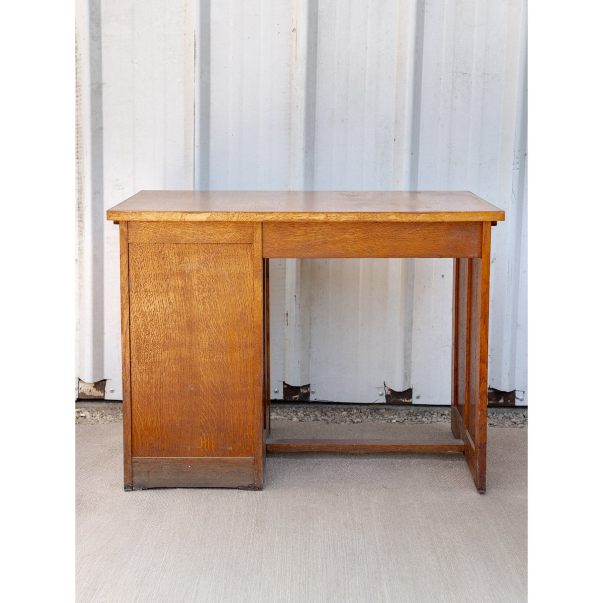 Bureau en chêne Yvan N°550 - Bon état bois clair, DEBONGOUT