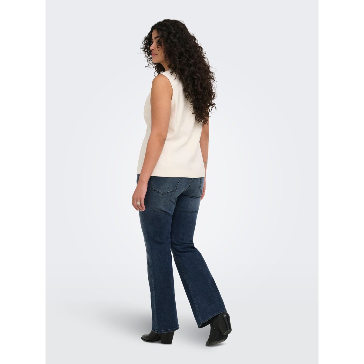 Jean Flared blue black denim, ONLY CARMAKOMA