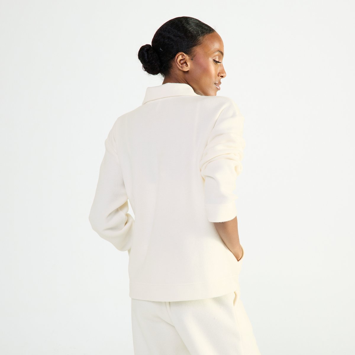 Veste  en polaire RÉCONFORT lait, LAURENCE TAVERNIER
