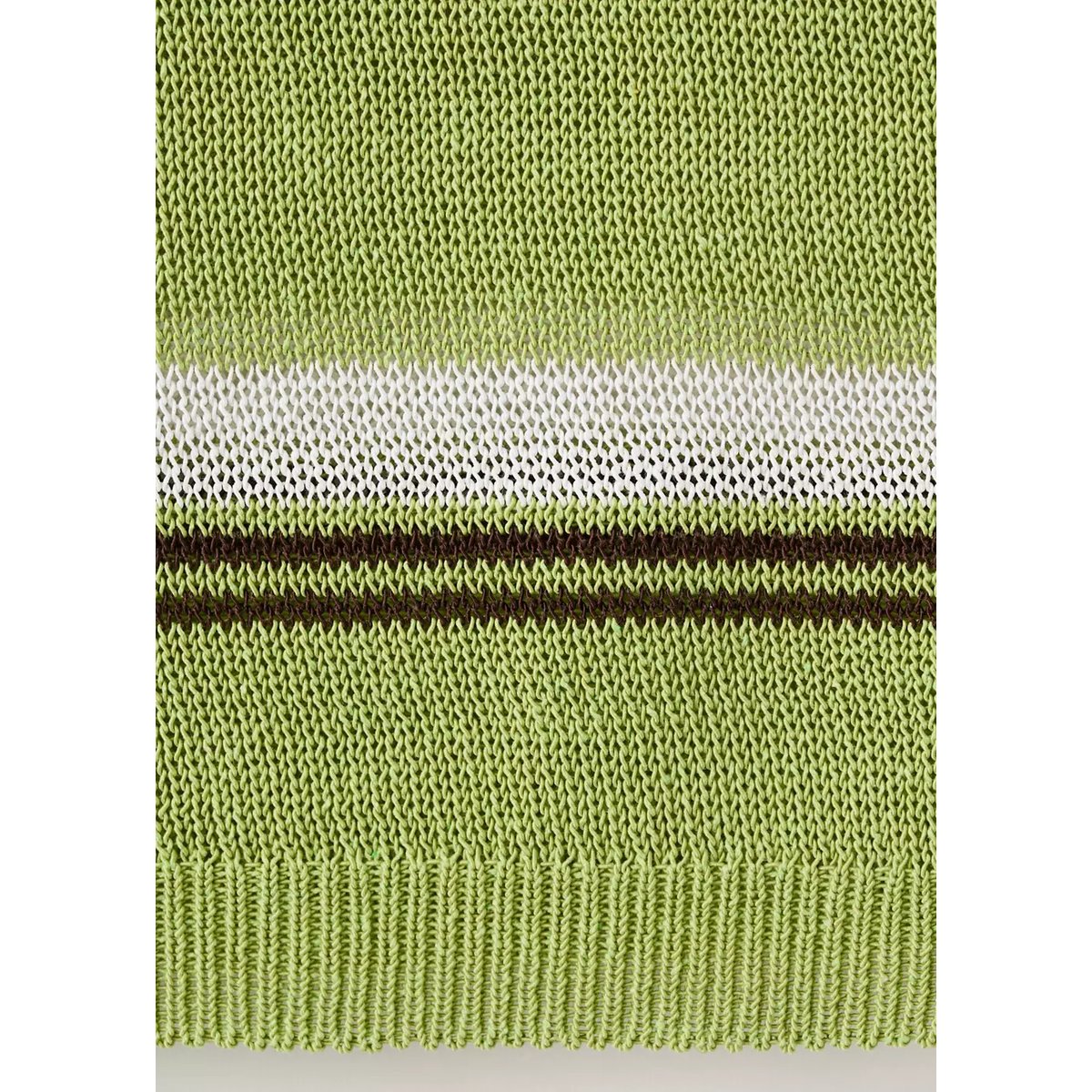 Pull-over maille col polo vert, MANGO