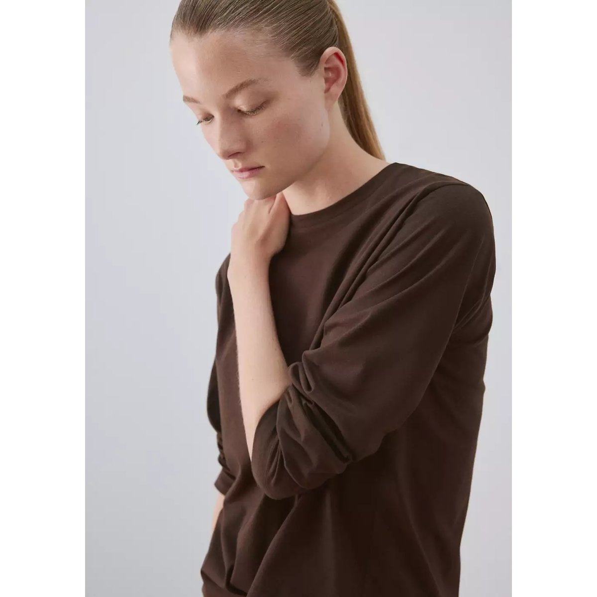 Pyjama deux pièces rayures seersucker marron, MANGO