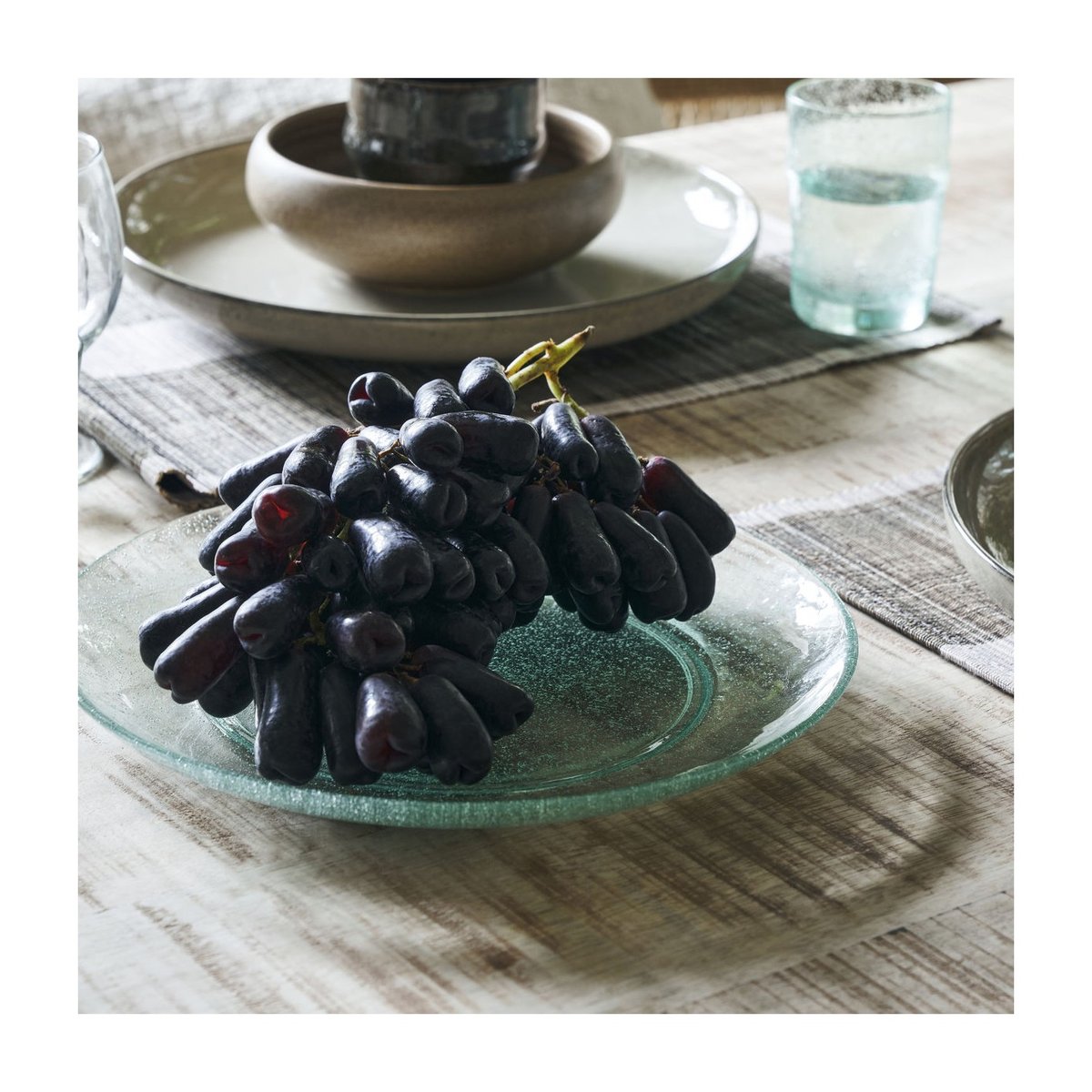 Assiette Rain lot de 2 Diam 27 cm bleu, HOUSE DOCTOR
