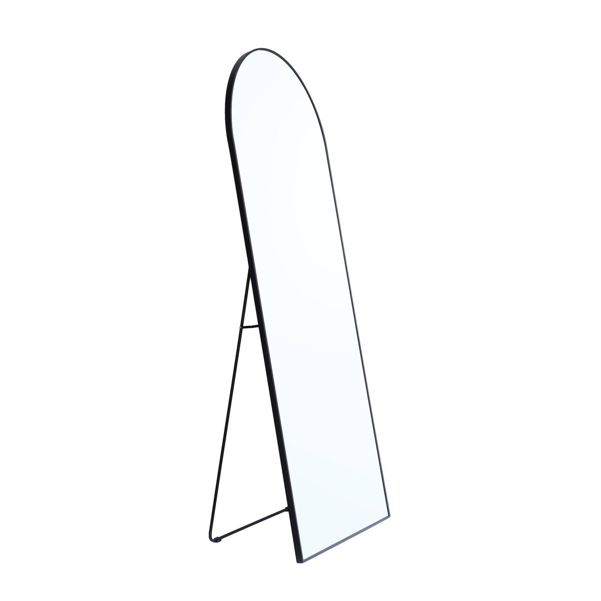 Miroir sur pied aluminium JUSTIN noir, SWEEEK