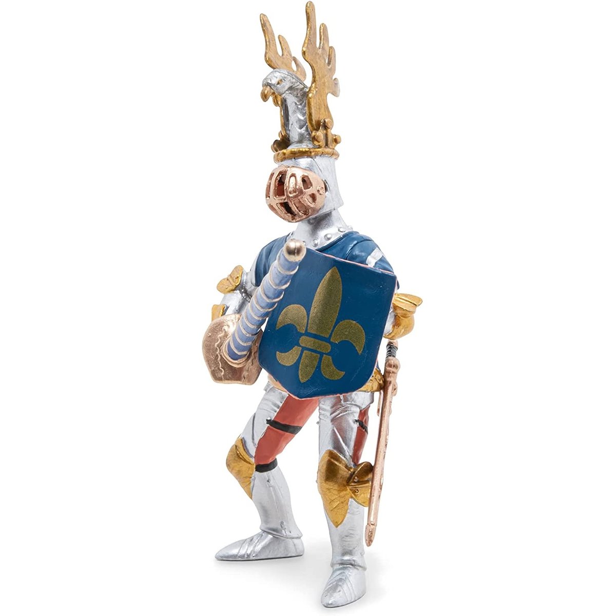 Figurine Chevalier bleu fleur de lys bleu, PAPO