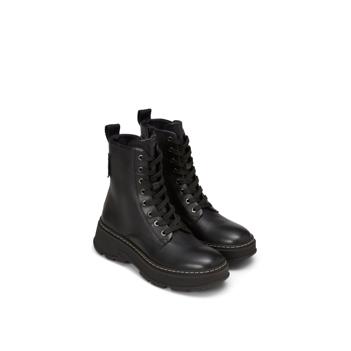 Bottes à lacets modèle Elisa avec semelle extérieure TR légère noir, MARC O'POLO
