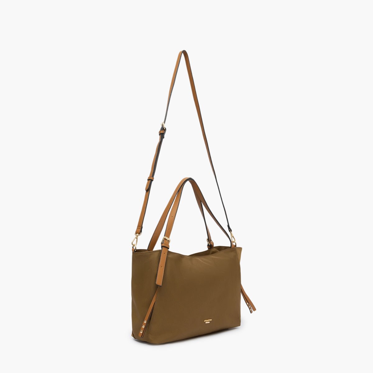 Grand sac shopper L en nylon Teralia doré,kaki, LOLLIPOPS