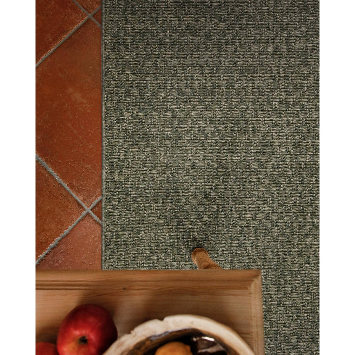 WECONhome Miami South Beach, tufté main, tapis poils courts, motif carreaux, certifié OEKO-TEX® ,  Miami South Beach gris olive, WECON HOME