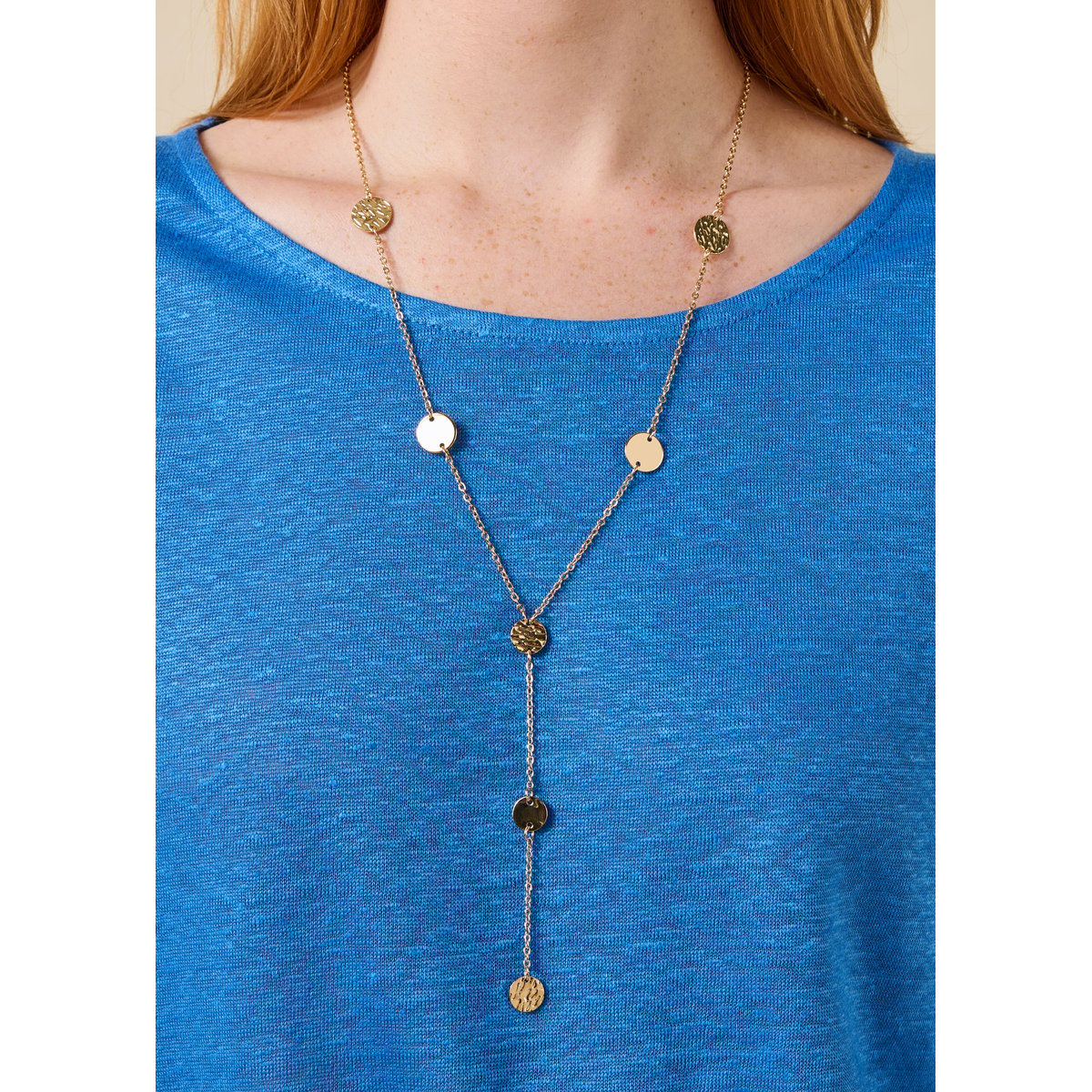 Collier sautoir pampilles light gold, LA FEE MARABOUTEE