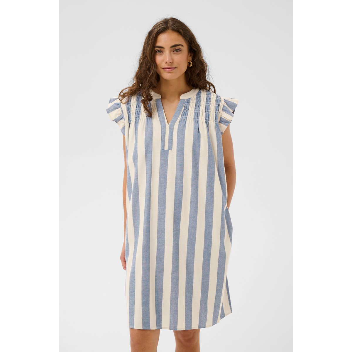 Robe beige whitecap/blue stripe, CULTURE