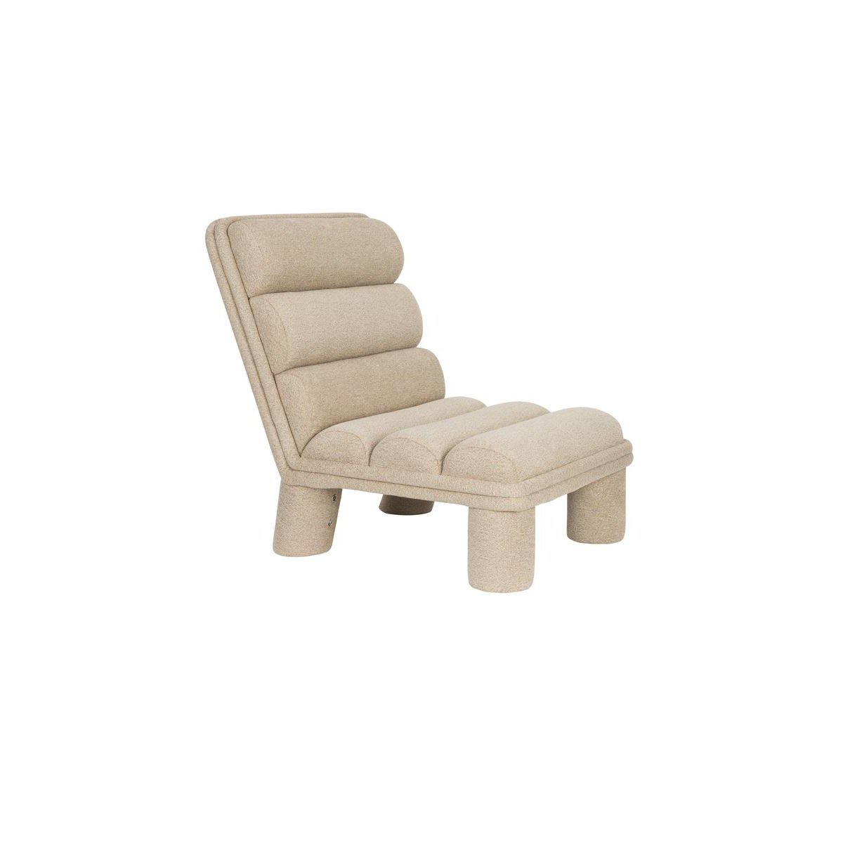 Fauteuil design pivotant en tissu, bohème, SEINA beige, DUTCHBONE