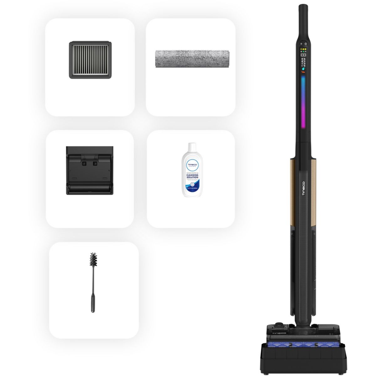 Aspirateur laveur pliable Floor One S7 Fold Elite Noir couleur unique, TINECO