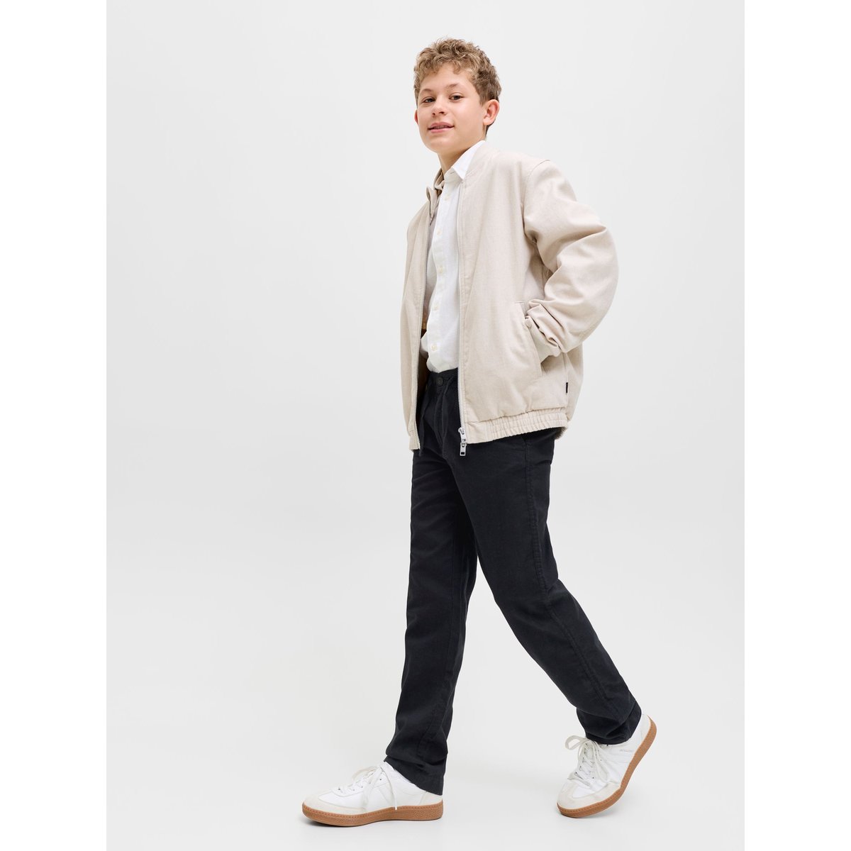 Pantalon Coupe Décontractée black 1, JACK & JONES JUNIOR