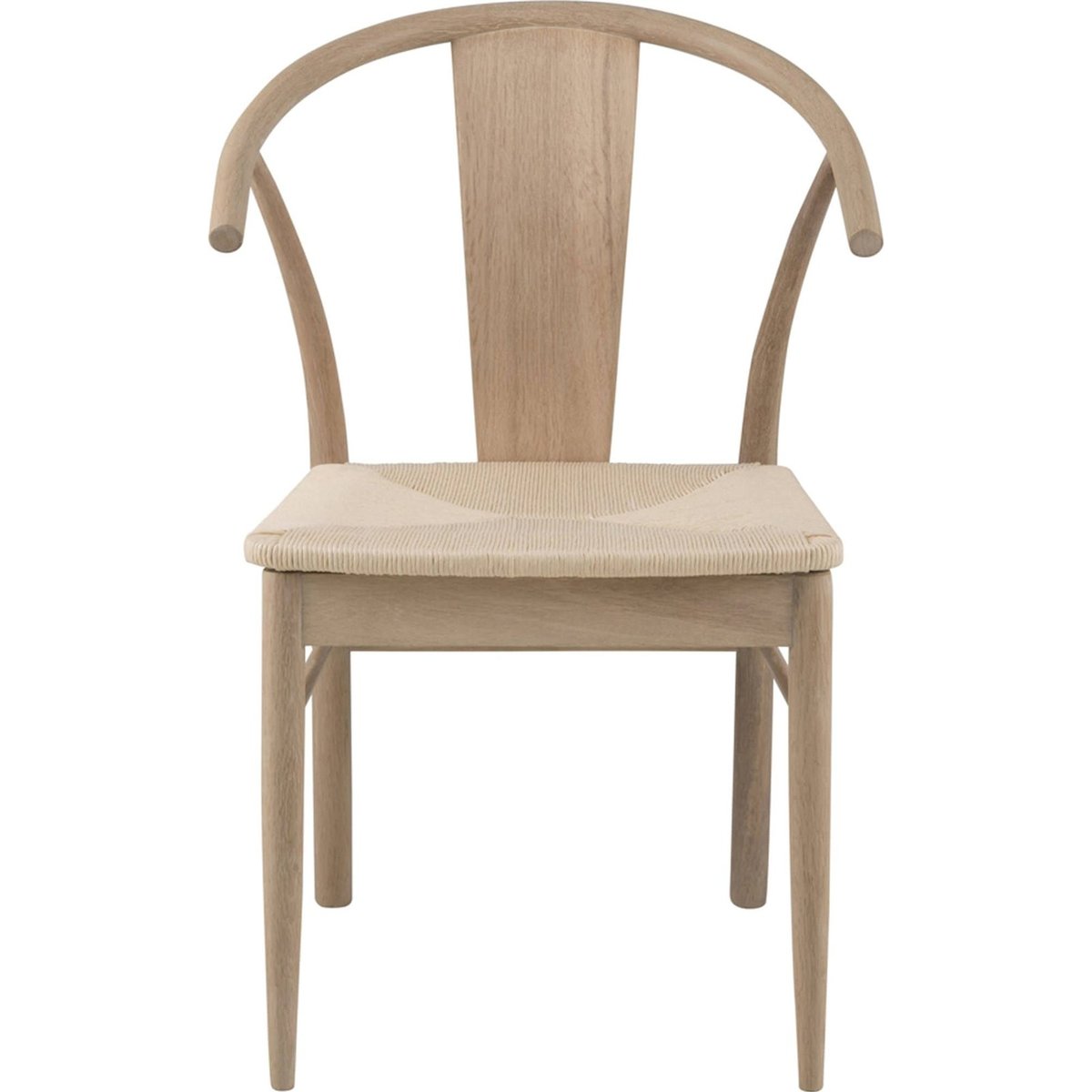 Chaise ABSOLUTNO en bois, Assise tressée chêne huilé clair et assise beige, RECOLLECTION