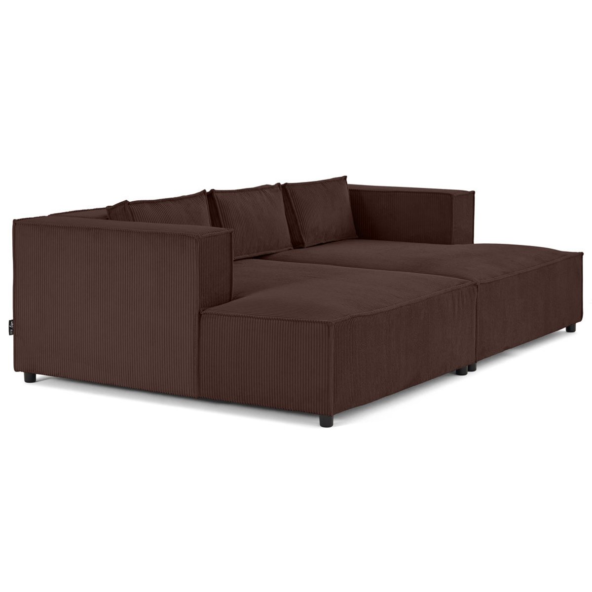 Canapé fixe 3 places - STELLA marron, BEST MOBILIER