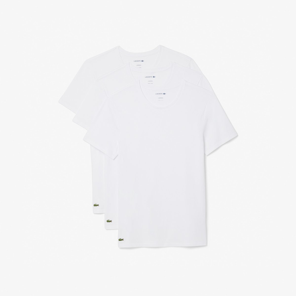 Lot de 3 t-shirts d'intérieur slim fit blanc-001, LACOSTE