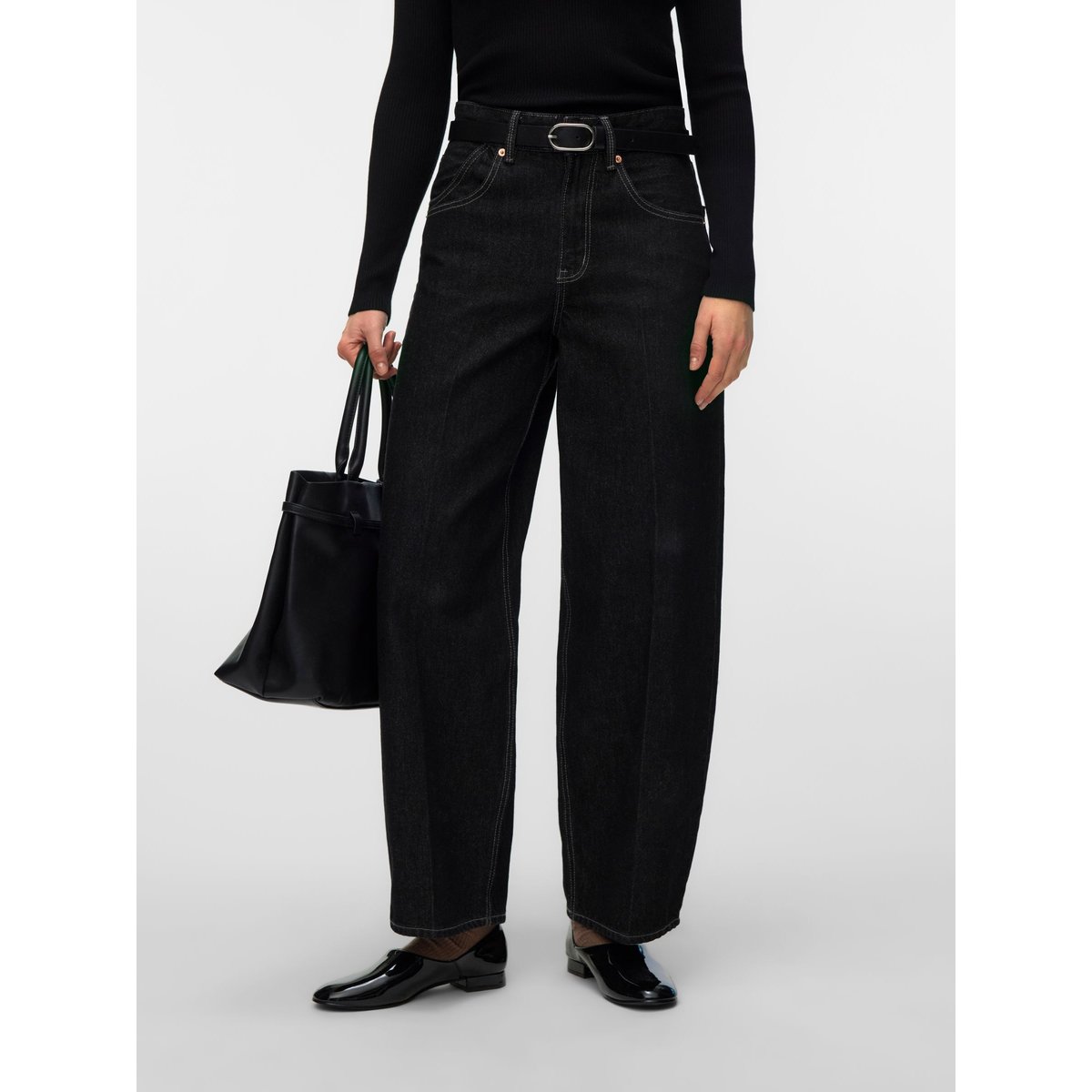 Jean Baggy Fit black denim, VERO MODA