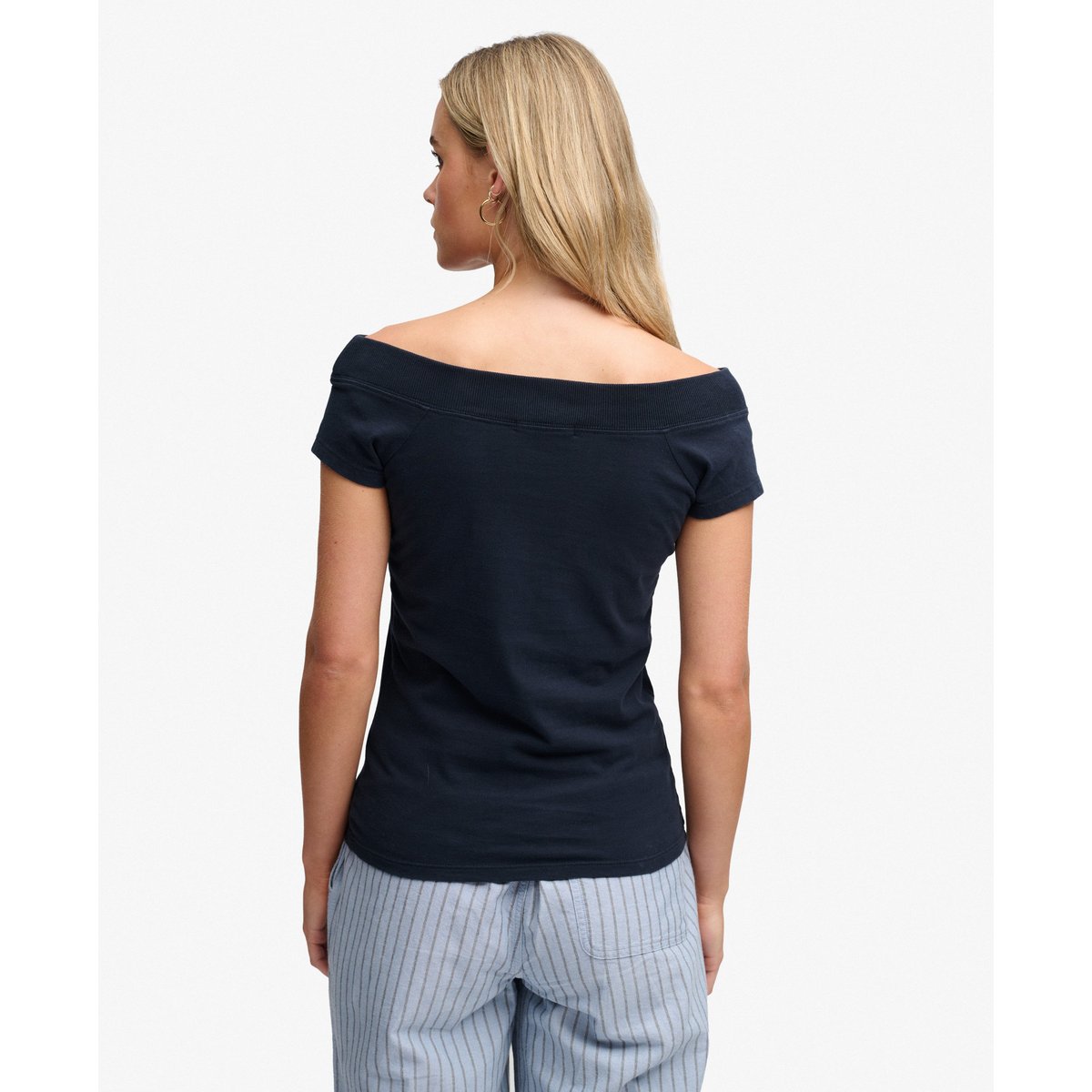 Top à épaules dénudées Athletic Essentials bleu marine éclipse, SUPERDRY