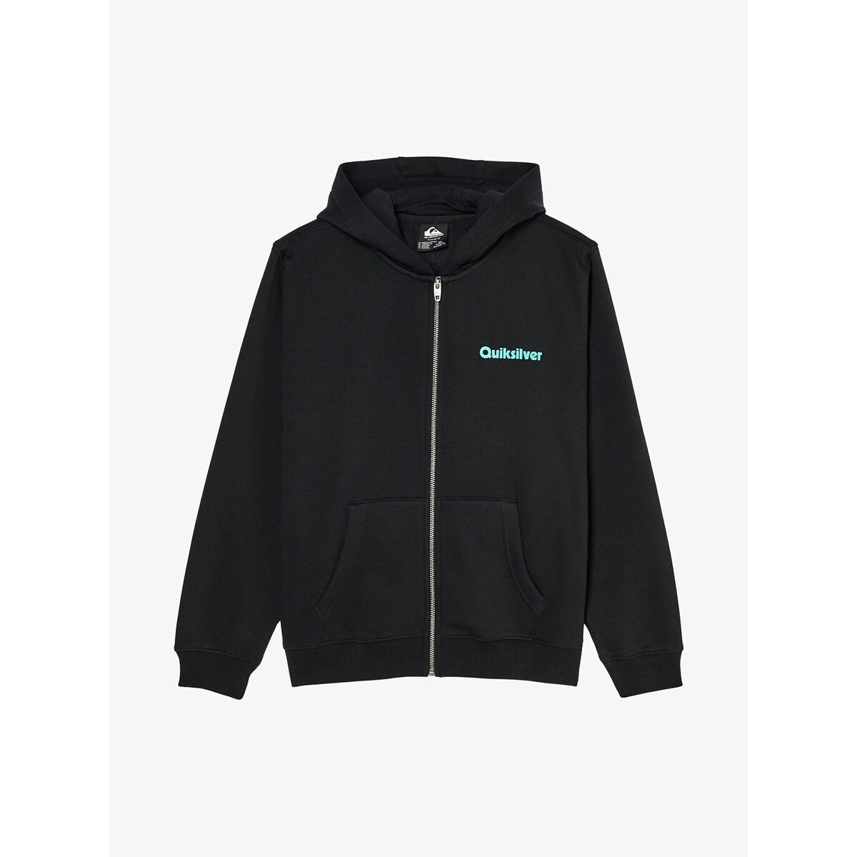 Sweat zippé à capuche, en molleton, imprimé dos noir, QUIKSILVER