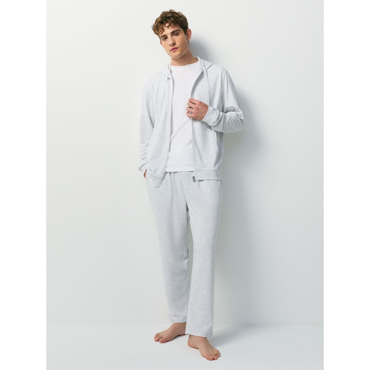 Pantalon de jogging léger et doux au toucher gris clair, NEXT