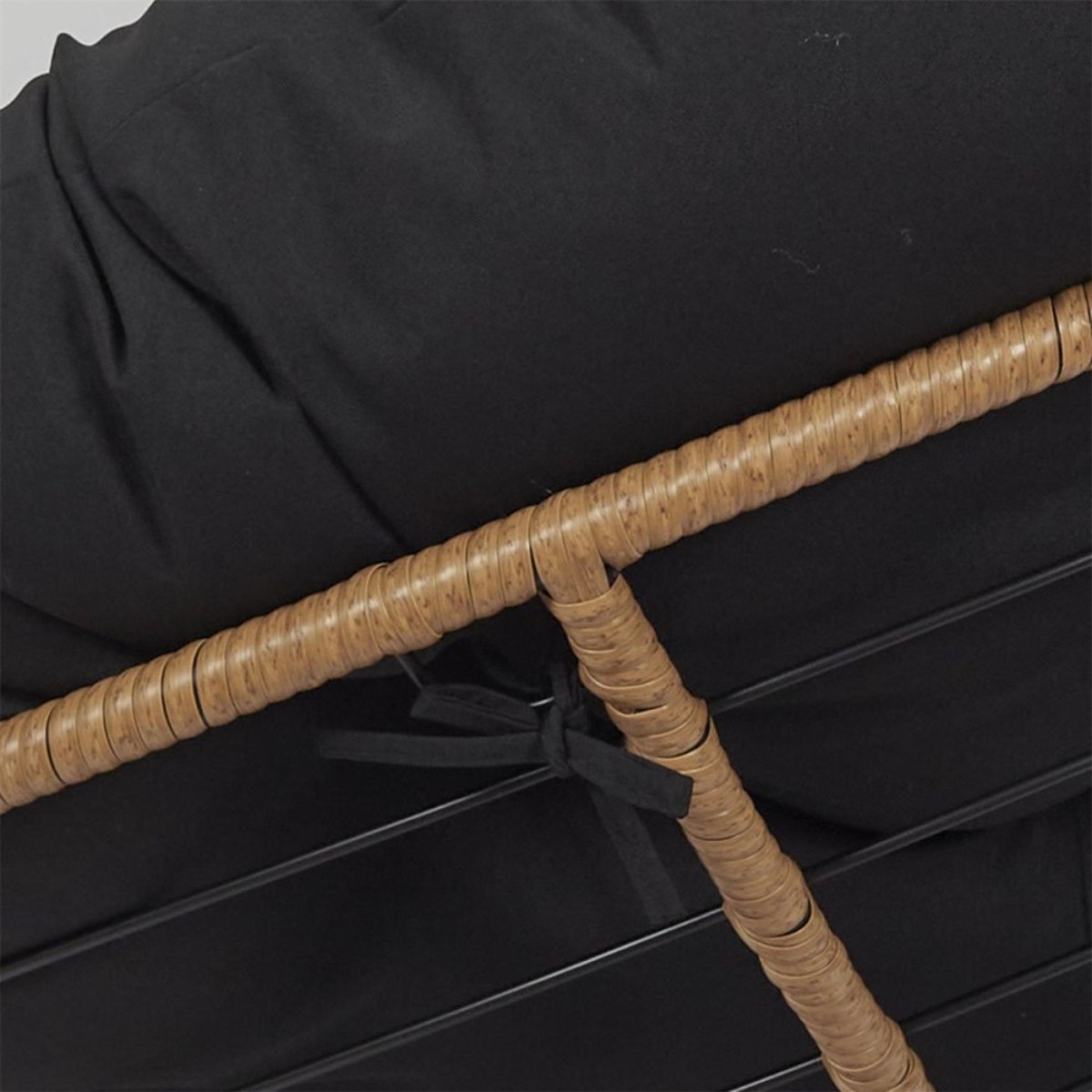 Fauteuil D'extérieur Avec Coussin Noir noir, DECORATIE