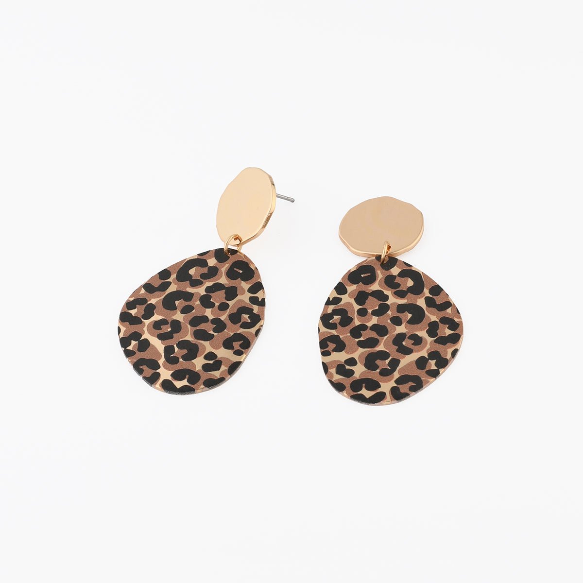 Boucles d'oreilles Balagane imprimé léopard marron, BALABOOSTE