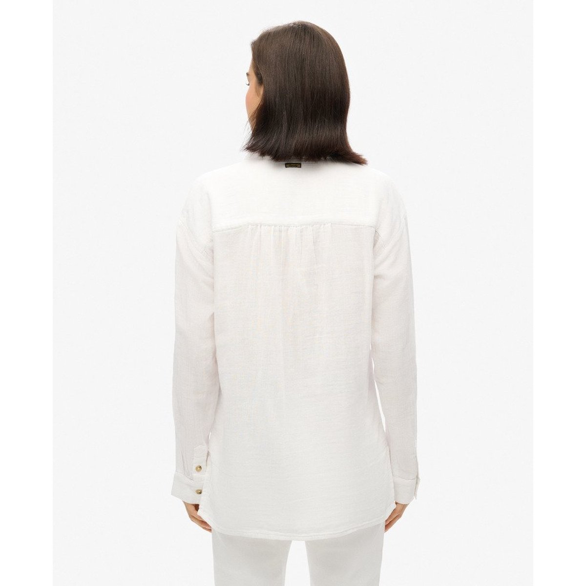 Chemise de plage longue blanc, SUPERDRY