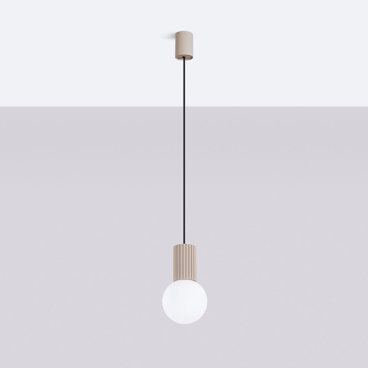 Suspension Aluminium Taupe G9 1 Halo marron, EDEN