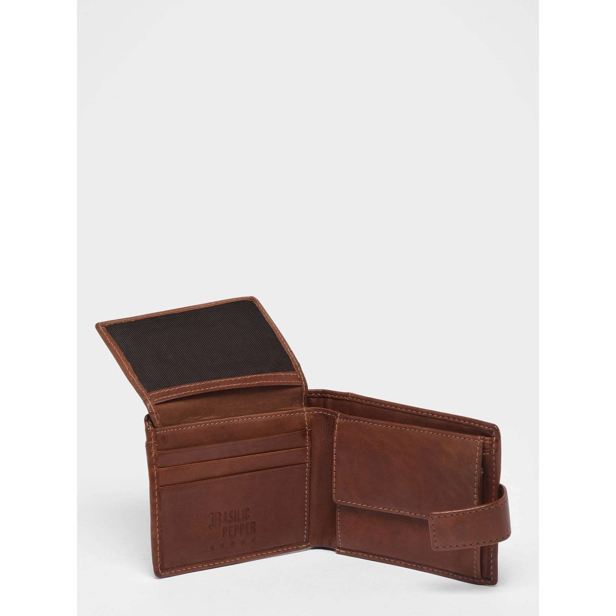 Portefeuille Traveler cuir tan, BASILIC PEPPER