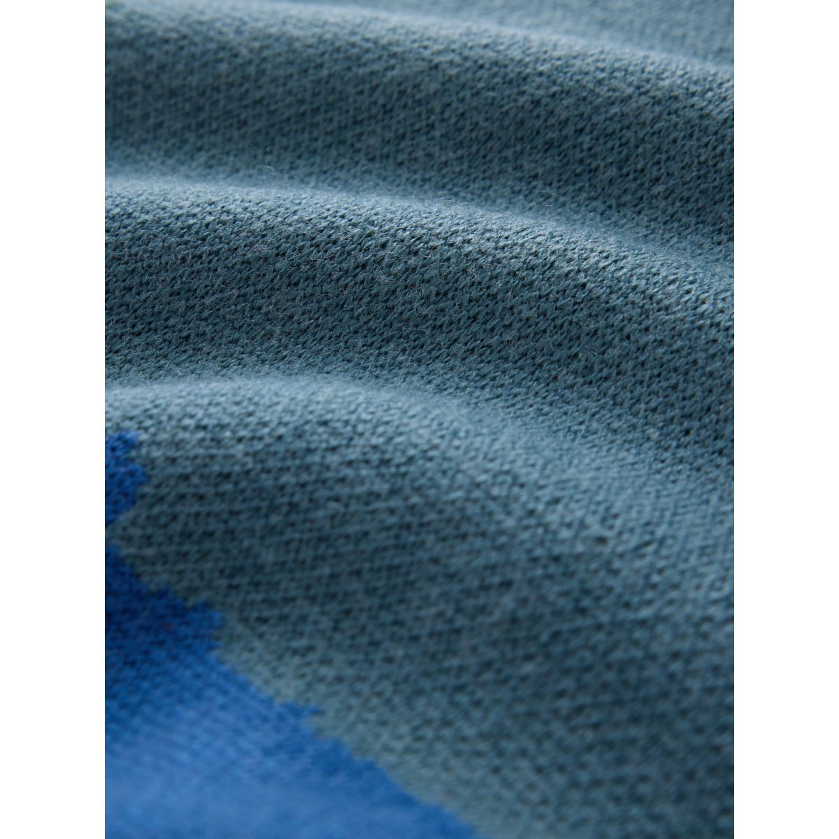 Pull ras du cou en maille à motif paysage bleu/vert, NEXT