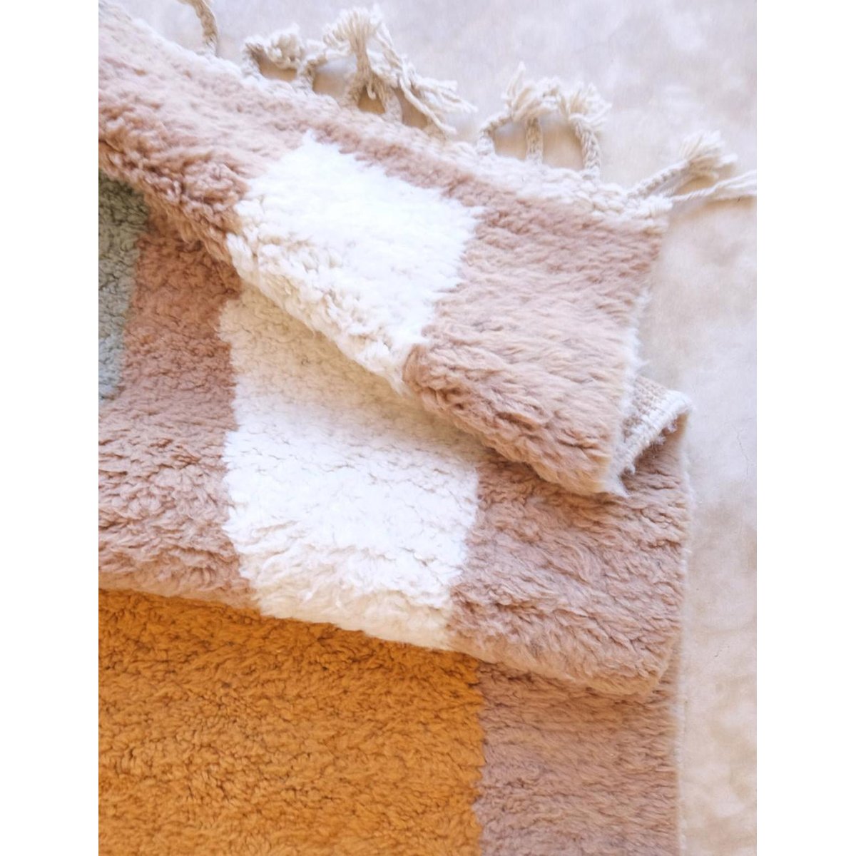 Tapis berbère élégant au style graphique en laine 255 x 355 cm palette colorée, AFK LIVING