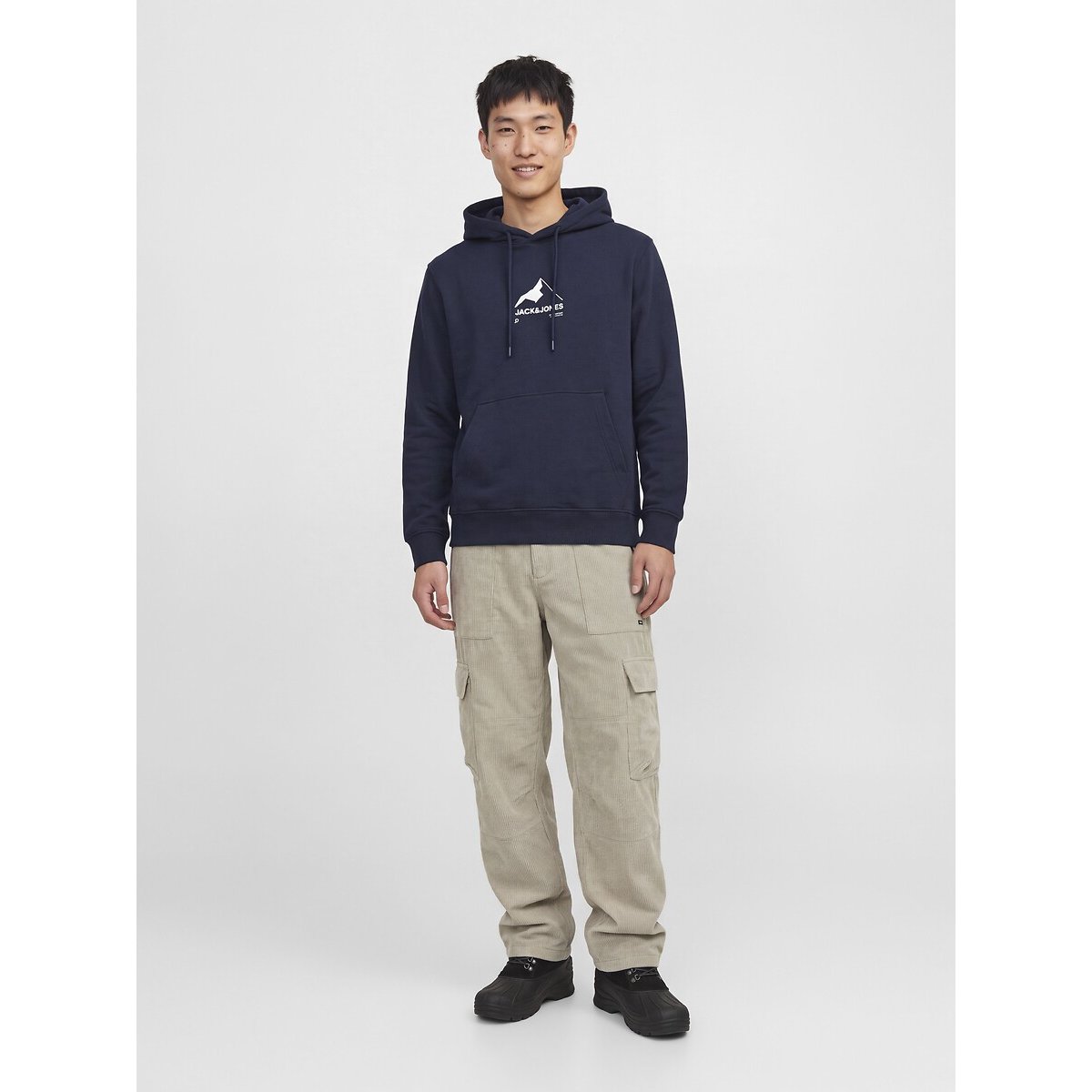 Felpa con cappuccio, TIGNES blu scuro, JACK & JONES