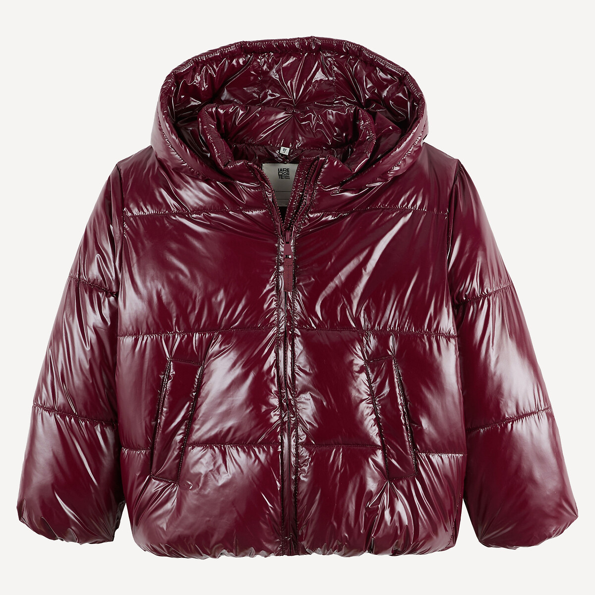 Doudoune chaude à capuche bordeaux, LA REDOUTE COLLECTIONS