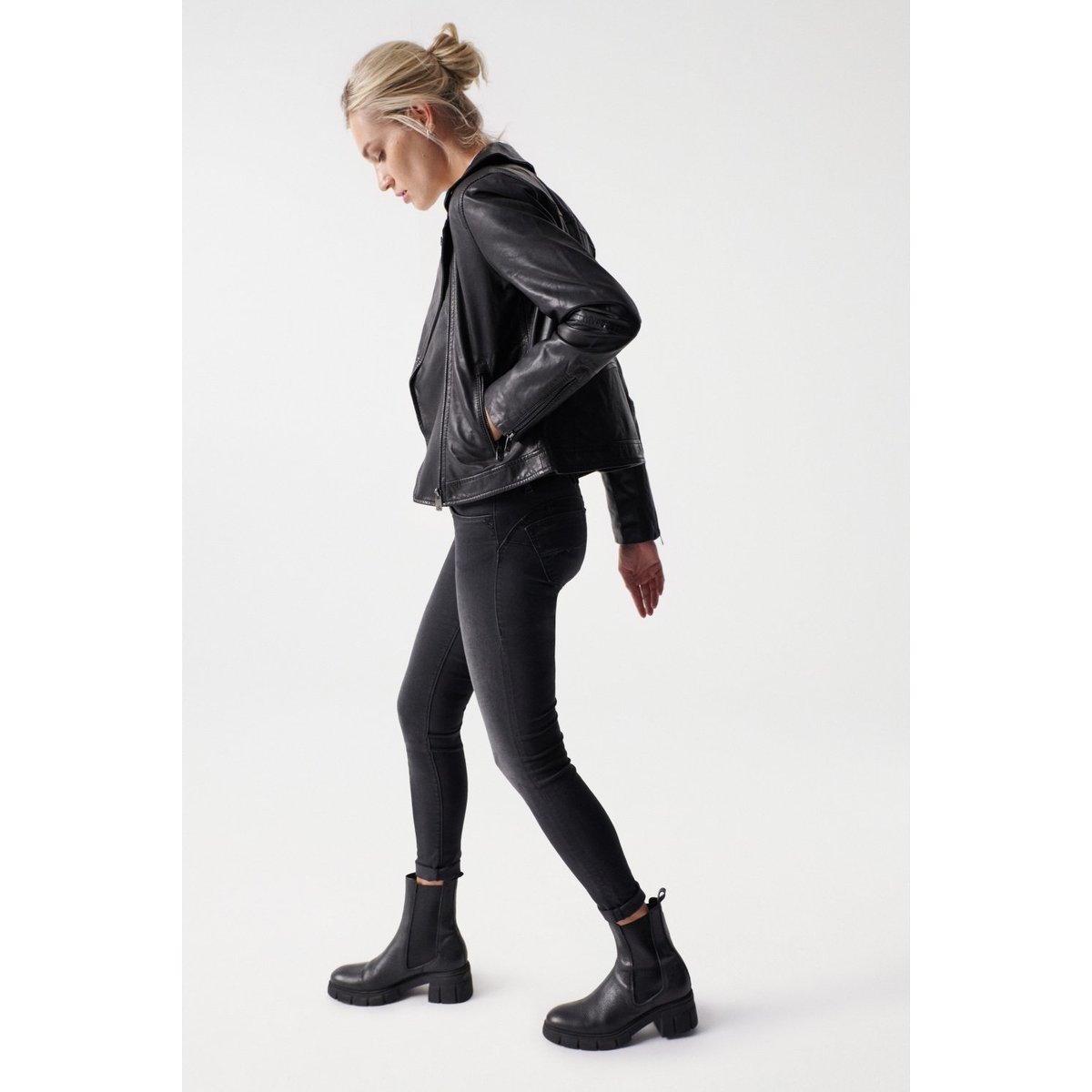 VESTON EN CUIR noir, SALSA JEANS