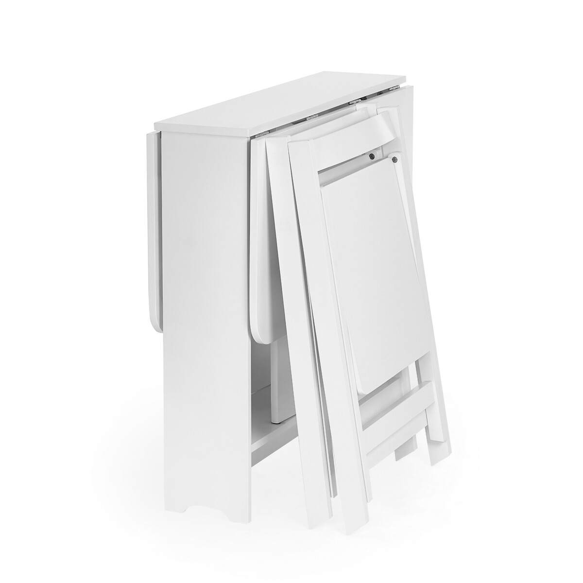 Gideon Gateleg Dining Table and Chairs Set (Seats 2) white, SO'HOME