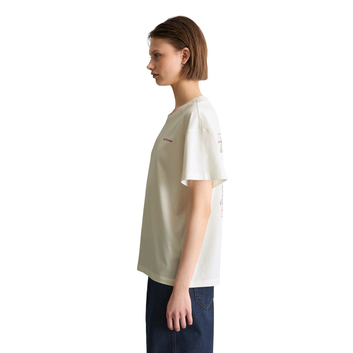 T-shirt ample en Basic Single Jersey blanc, MARC O’POLO DENIM