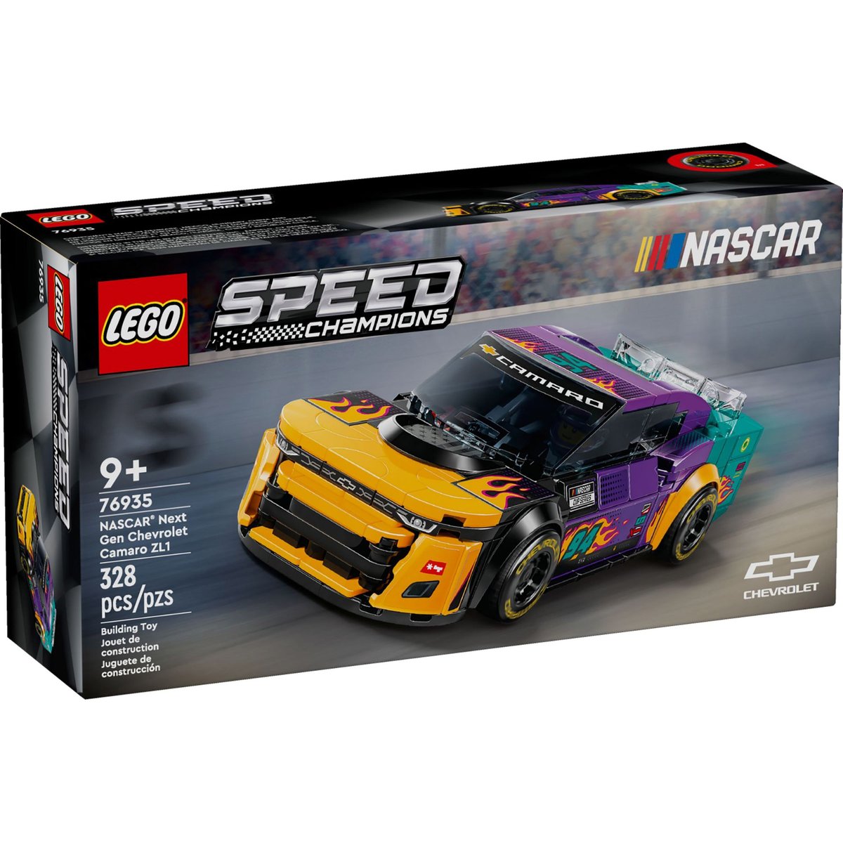 LEGO 76935 - Voiture de Course NASCAR Chevrolet Camaro ZL1 multicolore, LEGO