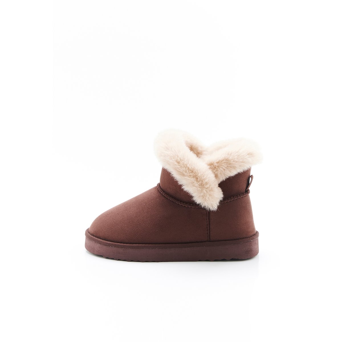 Chaussons Thermolactyl imitation fourrure marron foncé, DAMART