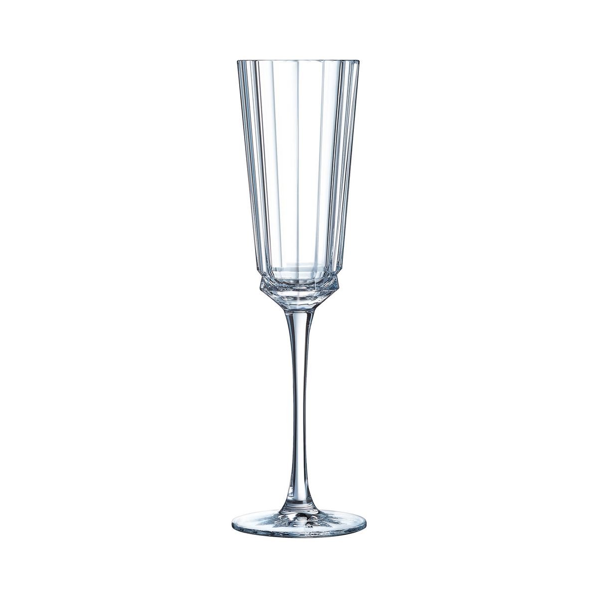 6 flûtes à Champagne 17cl -MACASSAR transparent, CRISTAL D ARQUES