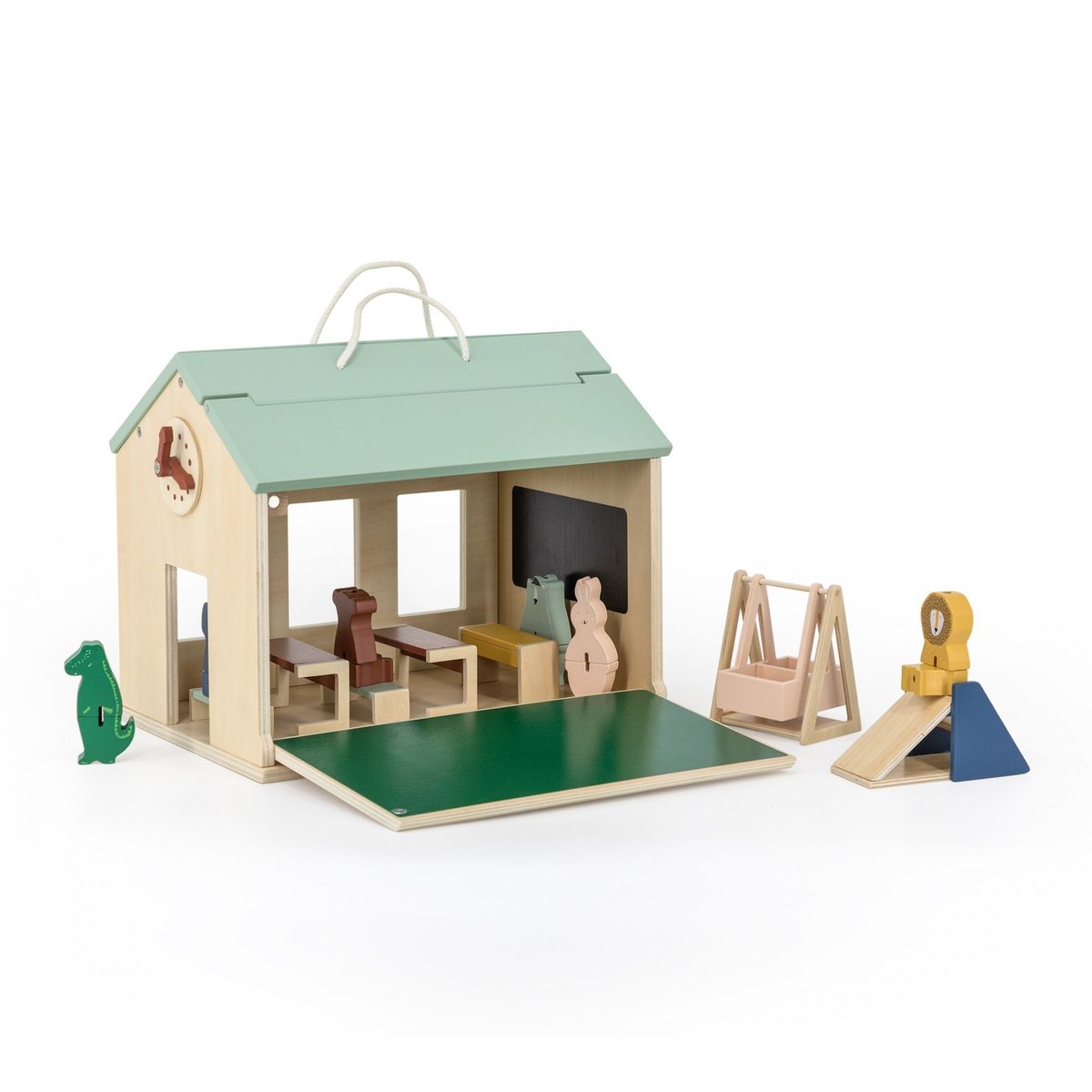 Jouet d'éveil école en bois bois clair, TRIXIE