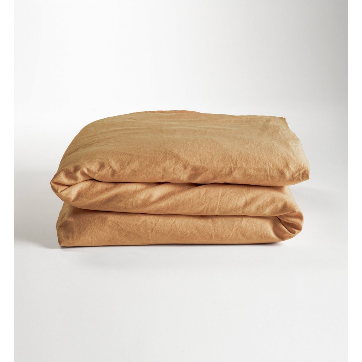 Housse de Couette 1 personne SATIN DE COTON BIO LAVÉ ambre, KADOLIS
